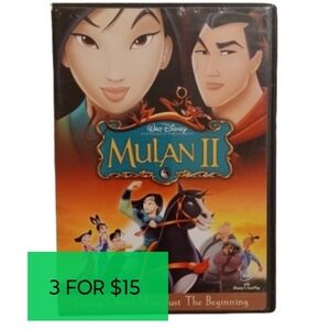 MULAN 2 Disney DVD Disc Kid Movies Animated Action China Adventure Family Video
